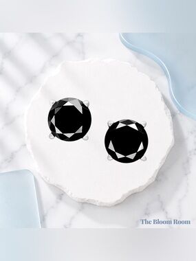 Obsidian 6MM Earrings | 925 Sterling Silver Stud Earrings